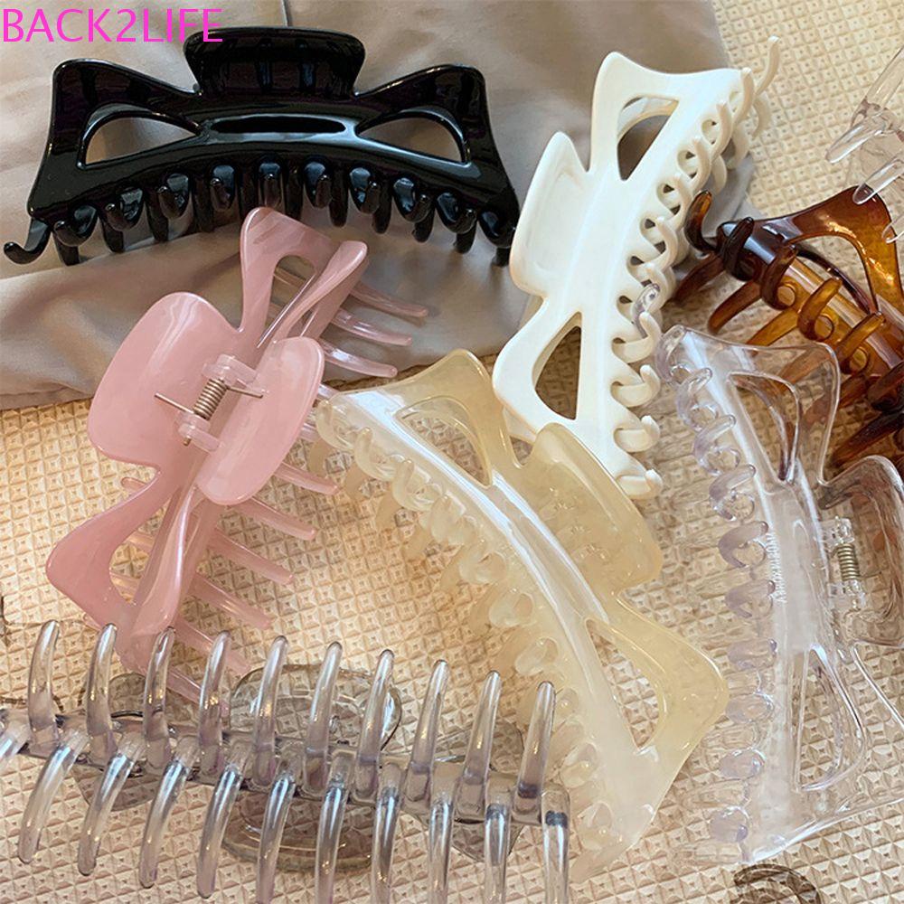 Kẹp Tóc Đuôi Ngựa Trong Suốt Phong Cách Vintage Hàn Quốc Cho Nữ 2life Giá Đỡ