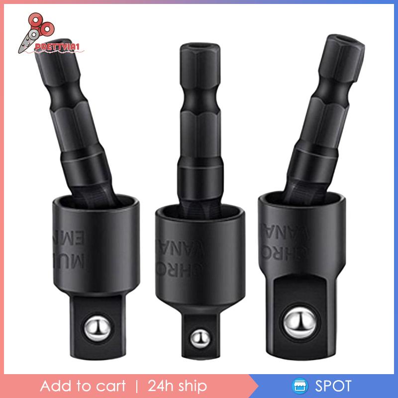 [Prettyia1] Bộ 3 Ổ Cắm Xoay 360 Độ Dùng Sửa Chữa Xe Hơi