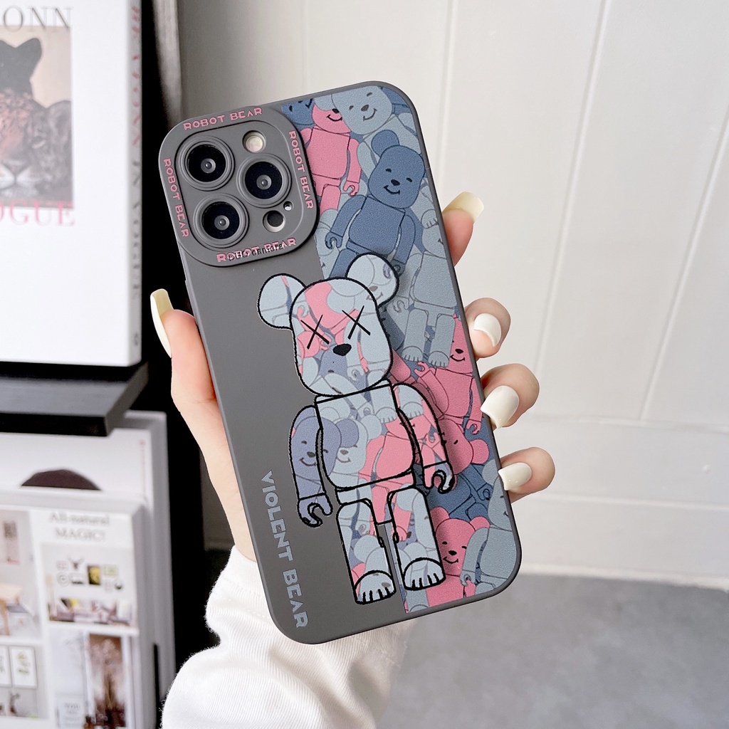 Ốp Điện Thoại TPU Mềm Chống Sốc In Hình Gấu Cho IPhone 13 14 12 11 PRO Max Xs Max XR 7 8 Plus