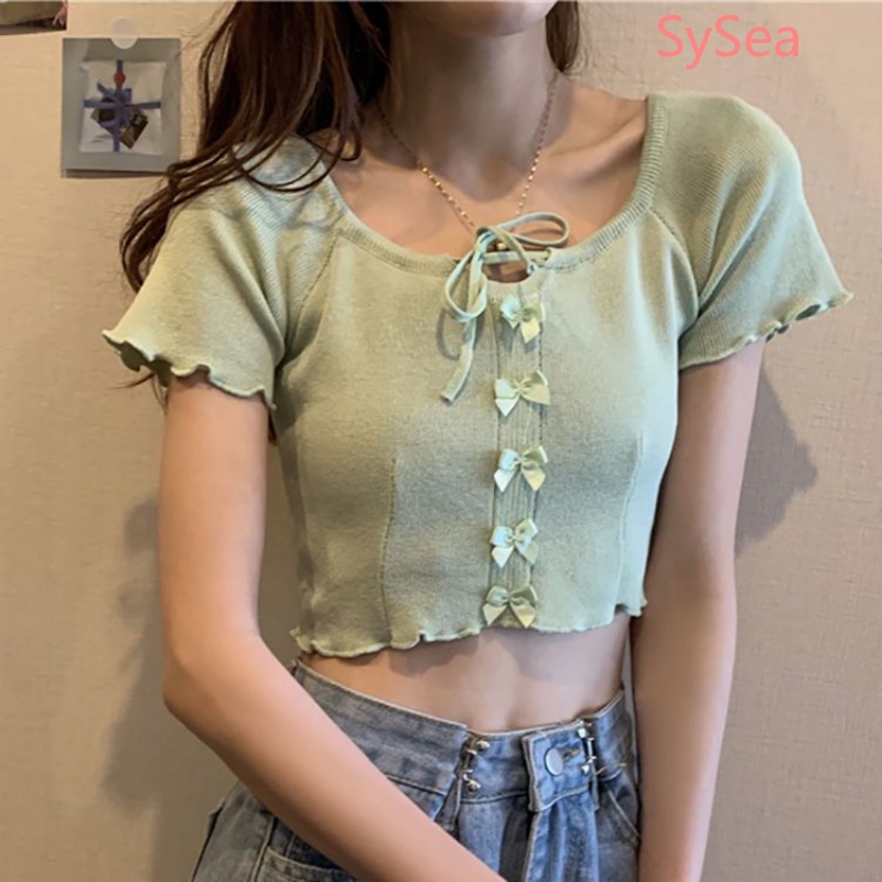 Áo Croptop Lưng Cao Thời Trang Mùa Hè Dành Cho Nữ