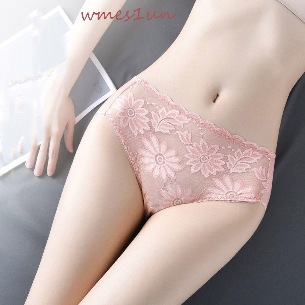 Quần Lót Cotton Phối Ren Hoa Thoáng Khí Thoải Mái WMES15H