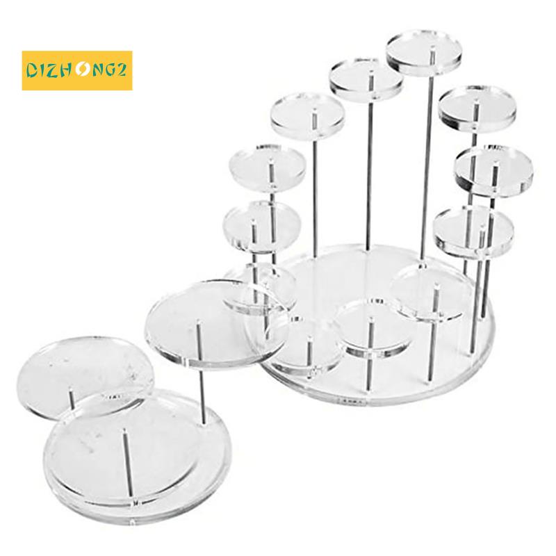 2 cái Tròn Acrylic đế bánh Cupcake-Giá đỡ bánh Cupcake cao cấp , Đế trưng bày bánh Cupcake Quầy tráng miệng Trưng bày đĩa bánh ngọt