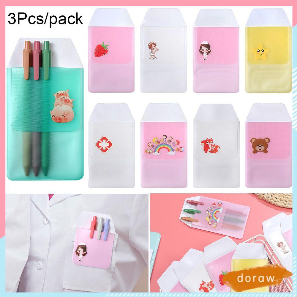 Set 3 Túi Đựng Bút Bằng PVC Tiện Dụng Ốp