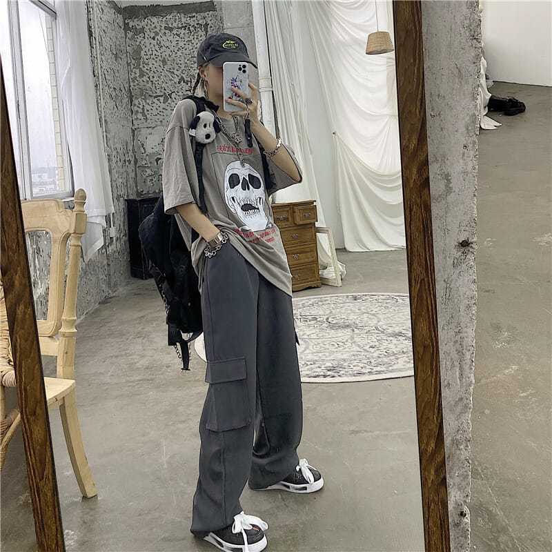 Quần ống rộng Lưng Cao Thiết Kế Mới Đơn Giản Thời Trang Mùa Hè Dành Cho Nữ