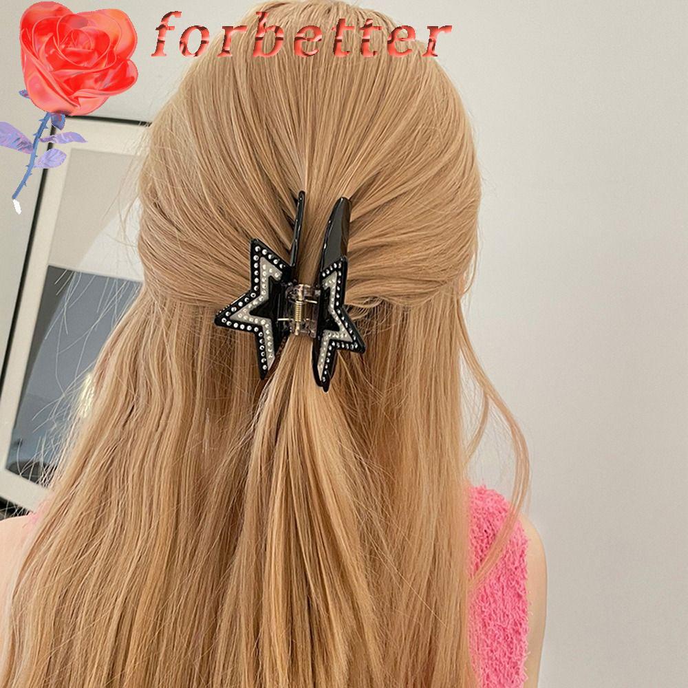 Kẹp Tóc Đuôi Ngựa Hình Ngôi Sao Acetate Phong Cách Hàn Quốc Dễ Thương Thời Trang Y2k