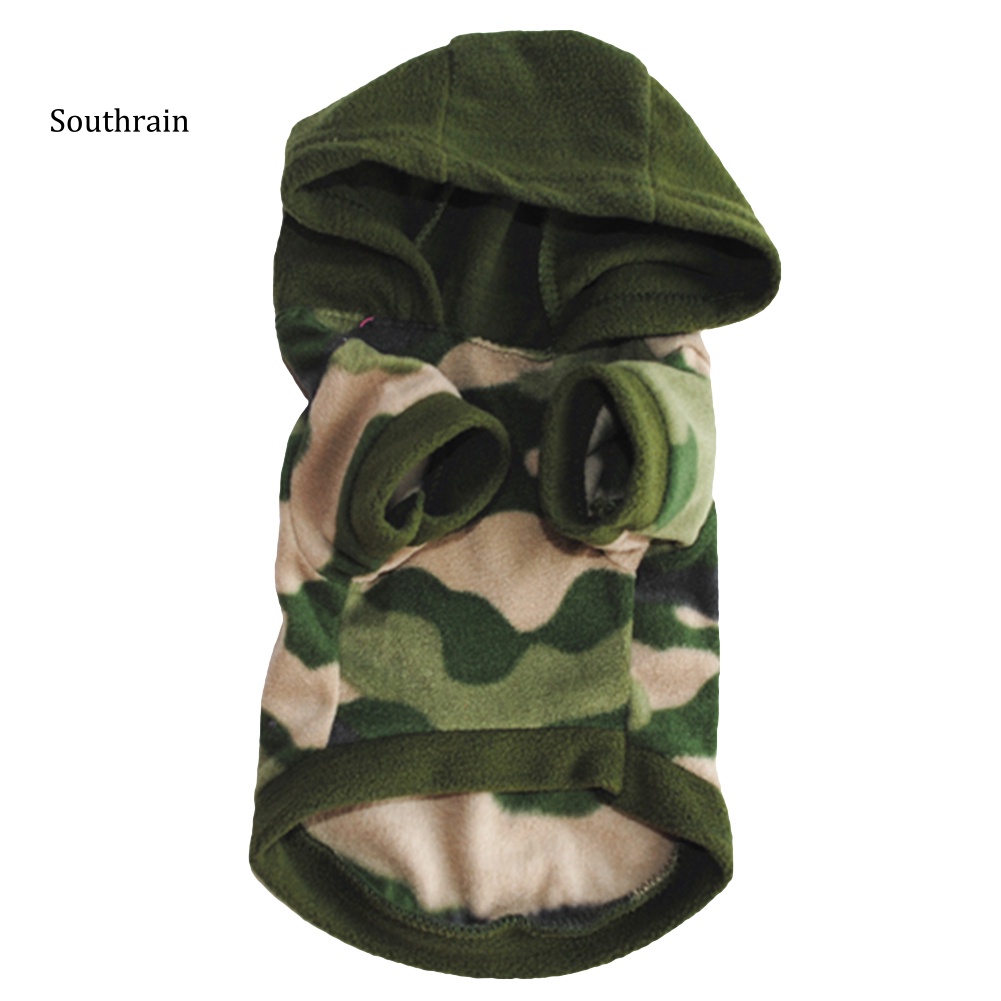 Áo Hoodie Họa Tiết Rằn Ri Giữ Ấm Cho Thú Cưng