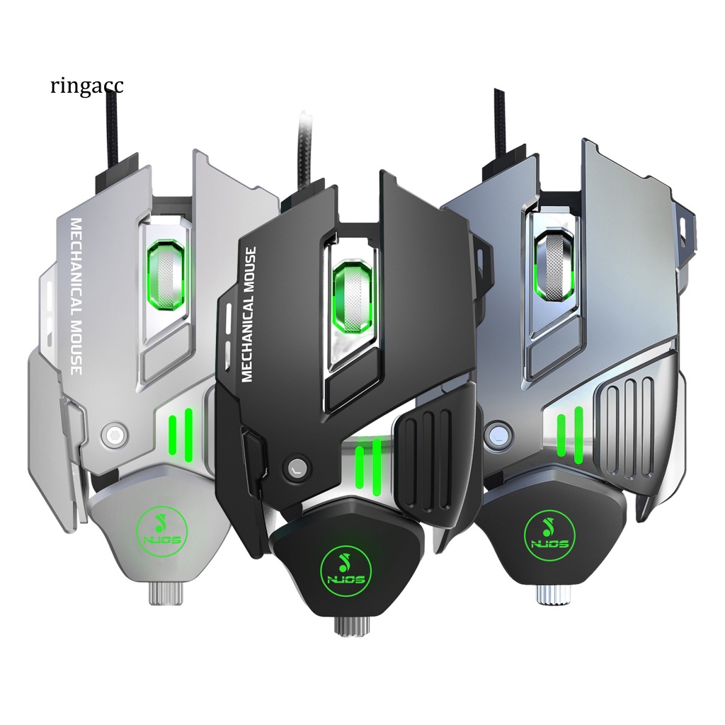 Chuột Máy Tính RGA GM8 Có Dây Chống Trượt Có Đèn LED Nền Macro Chuyên Nghiệp