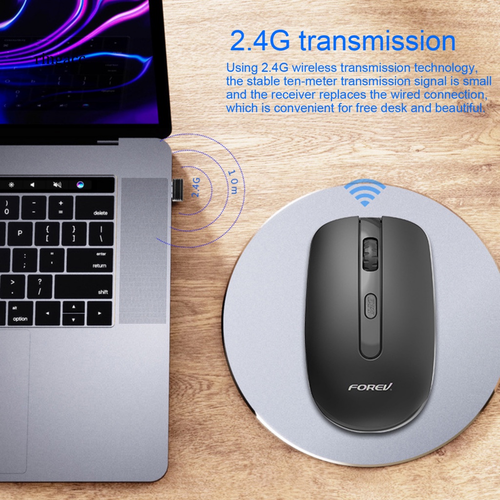 Chuột Quang RGA FV180 Không Dây 2.4Ghz Có Thể Điều Chỉnh Tiết Kiệm Điện Cho Laptop