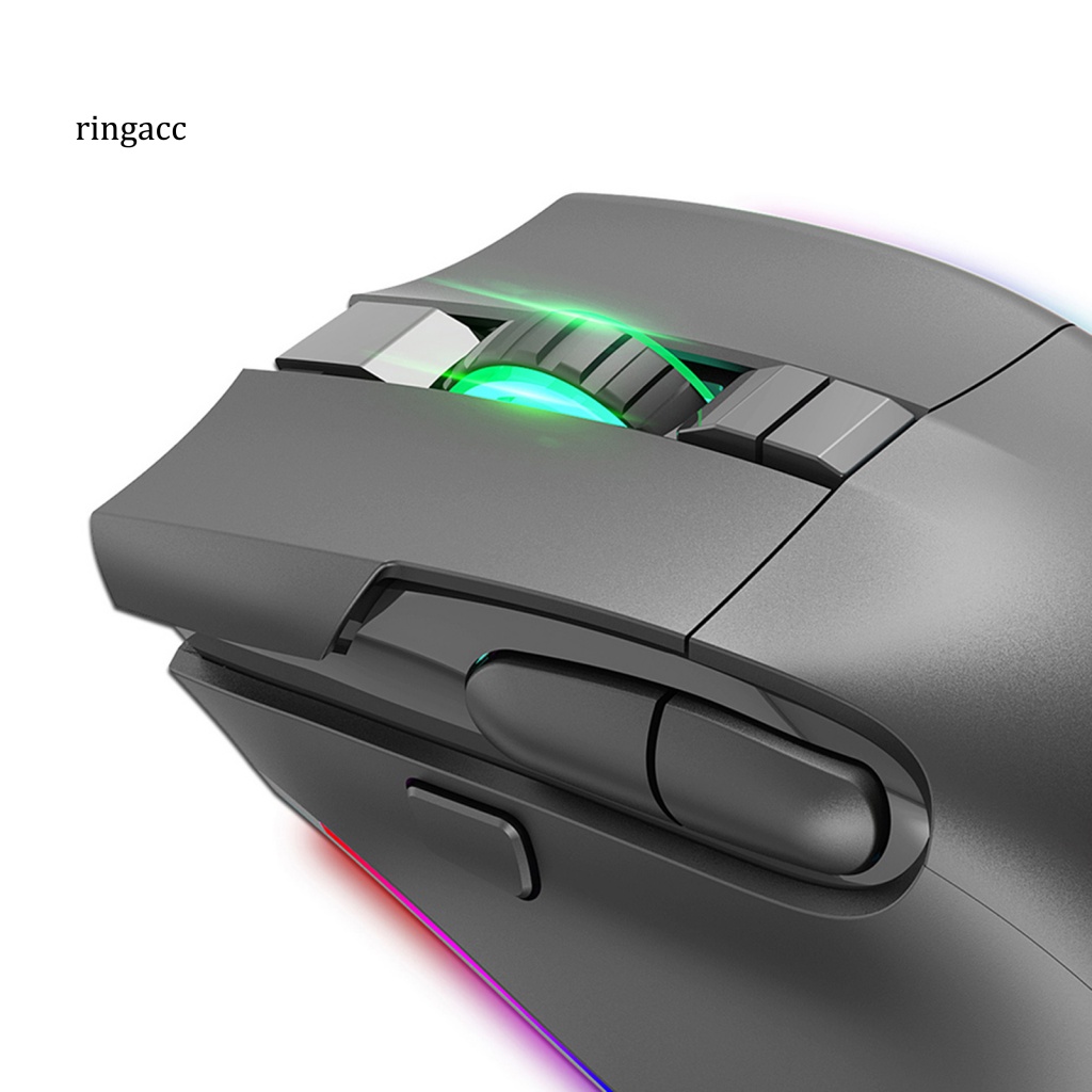 1 Bộ Chuột Quang Không Dây 11 Hiệu Ứng Ánh Sáng Bền Bỉ 1200DPI USB Dùng Để Chơi Game