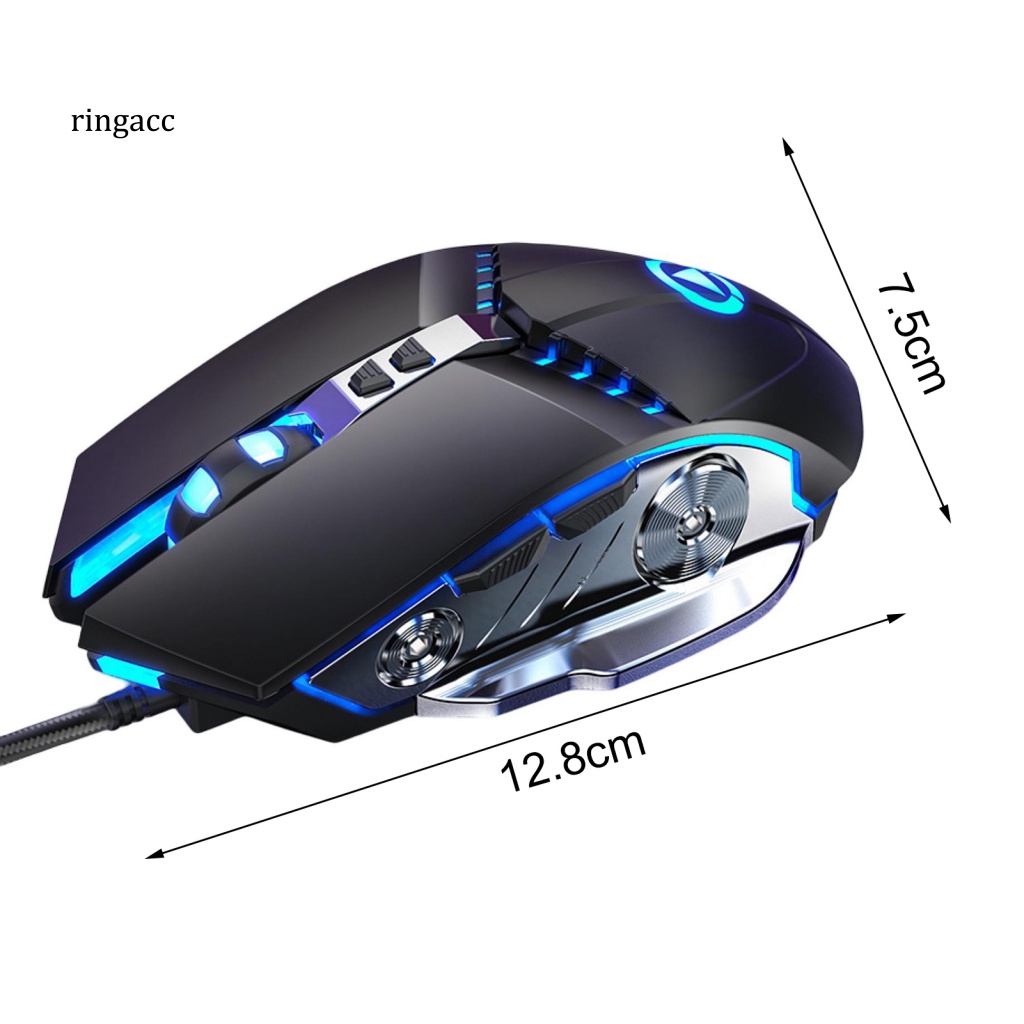Chuột Dây RGA Chống Trượt Có Đèn Nền 7 Màu Tùy Chỉnh 7 Nút Bấm RGA Dùng Để Chơi Game