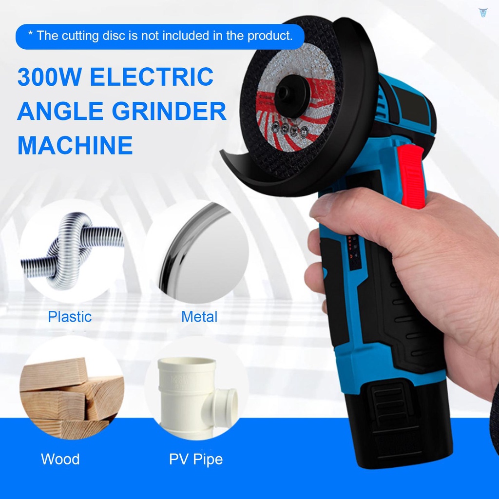 Máy Mài Góc Không Dây Chạy Điện 300W Với Bánh Xe Cưa Sạc Lithium Không Chổi Than