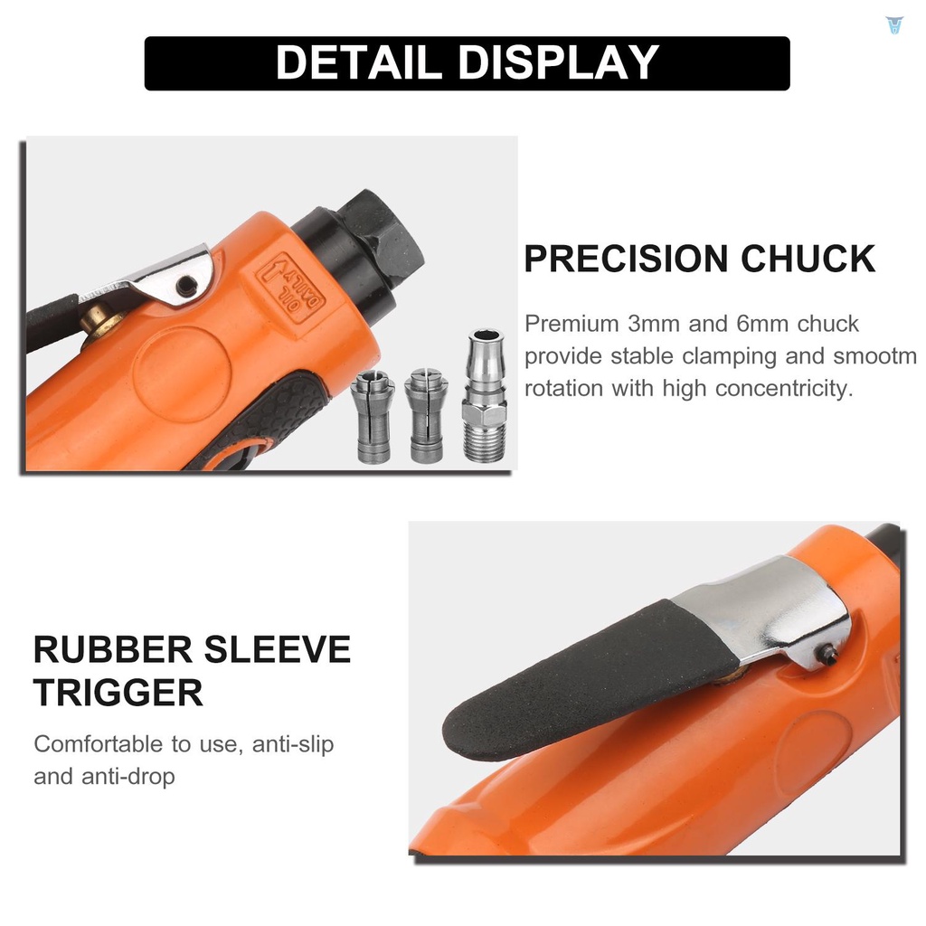 Bộ Dụng Cụ Đánh Bóng Mini 22000RPM 1 / 4-inch 1 / 8-inch 2 Cờ Lê Và 10 Đầu Gắn Đá KP-620H Chất Lượng Cao