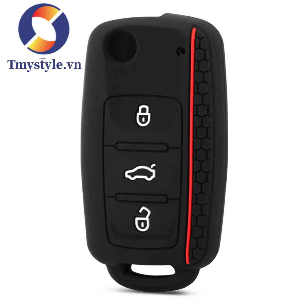 Vỏ Silicone Bảo Vệ Chìa Khóa Điều Khiển Từ Xa Cho Xe Hơi VW POLO Bora Beetle Tiguan Passat Golf Jetta Eos For SKODA Fabia Octavia Superb