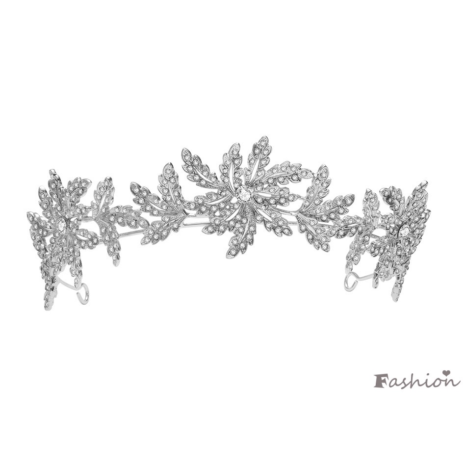 Cài Tóc Hình Vương Miện Công Chúa Đính Đá Cho Cô Dâu