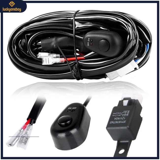 Dây Công Tắc Đèn 12V 40A 1 Sang 2 16AWG Công Suất Cao Chuyên Dụng Cho Xe Hơi 3