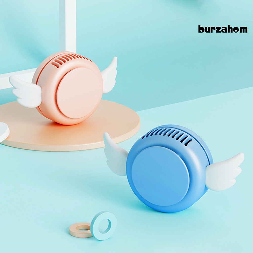 Quạt Treo Cổ Mini Hình Thiên Thần Có Thể Sạc Lại Tiện Dụng