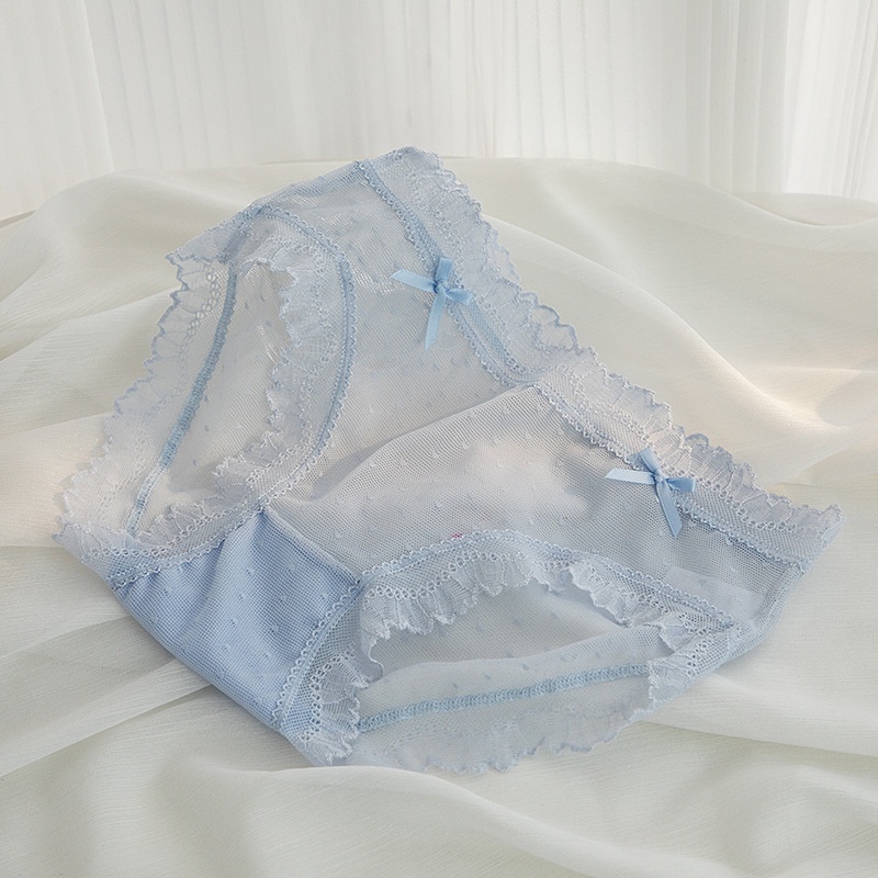 Quần Lót cotton Lưng Thấp Phối Ren Thoáng Khí Thời Trang Mùa Hè Hàng Mới Dành Cho Bạn Nữ