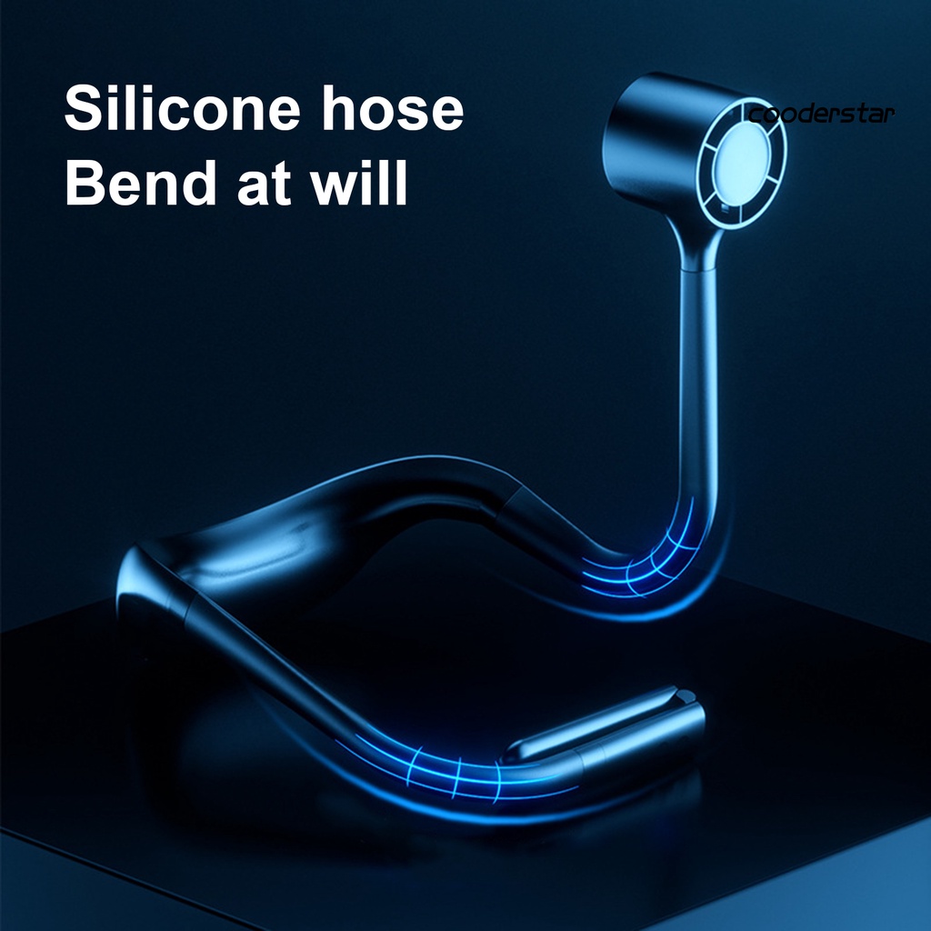 Quạt Đeo Cổ 3 Cánh Bằng ABS Không Ồn Ít Ồn Tùy Chỉnh Kèm Sạc USB Tiện Dụng Cho Gia Đình