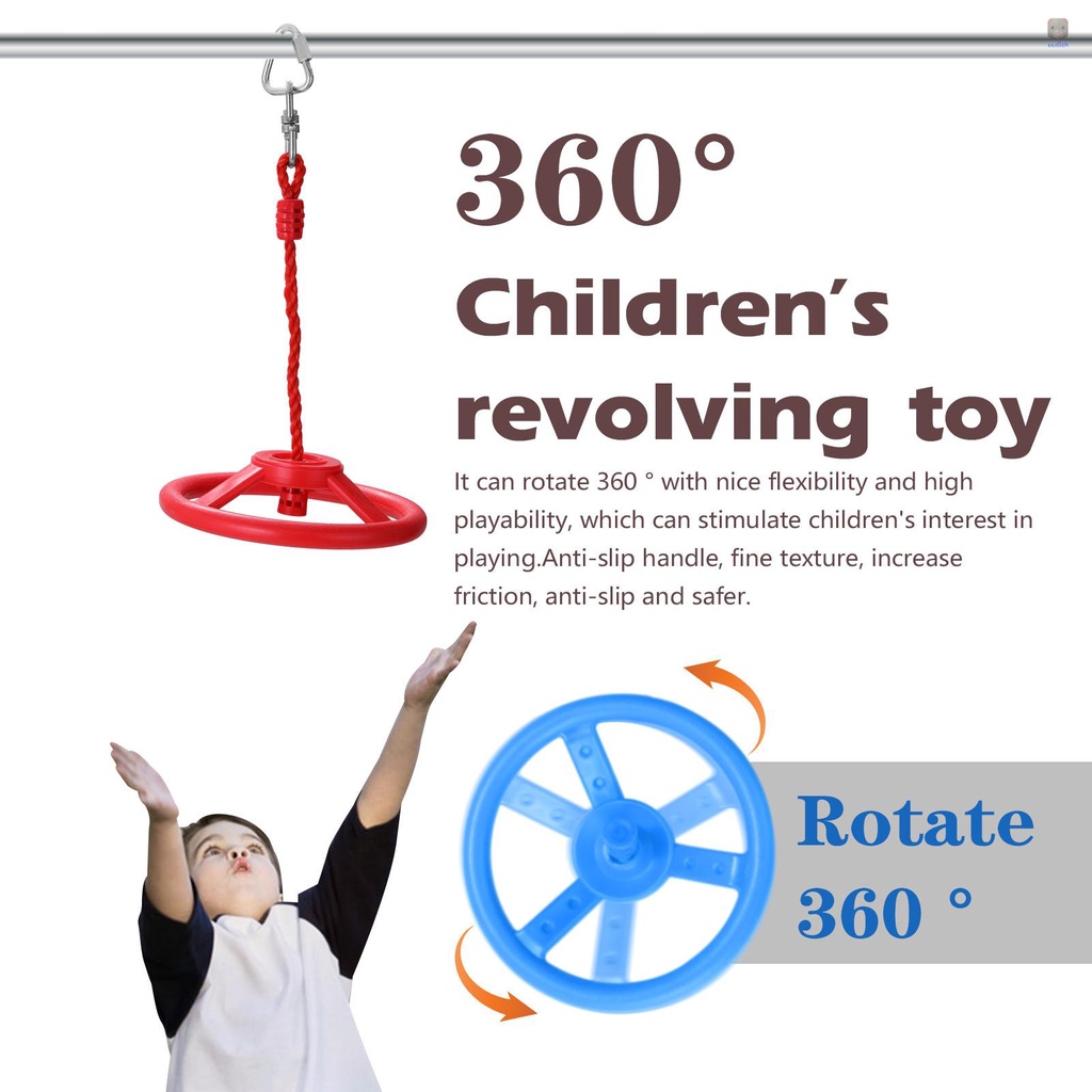 Đồ Chơi Vòng Xoay 360 Độ Treo Xe Đẩy Em Bé ° Bộ Dụng Cụ Luyện Tập Sức Mạnh Cánh Tay Gắn Vô Lăng Xe Hơi Tại Nhà Tiện Dụng