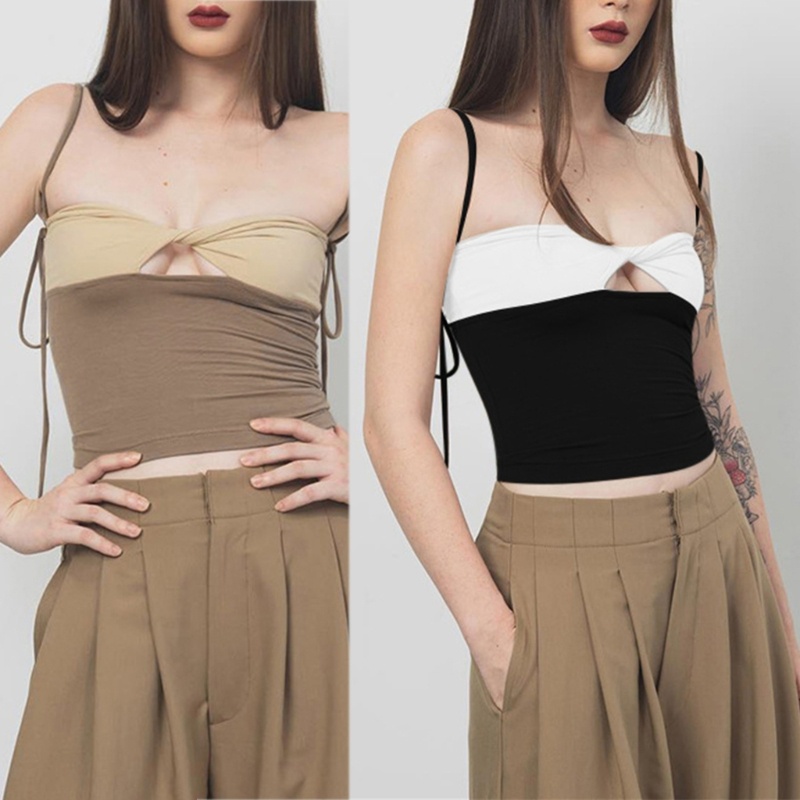 Áo Hai Dây Ôm Dáng Hở Lưng Phong Cách Gợi Cảm Cho Nữ