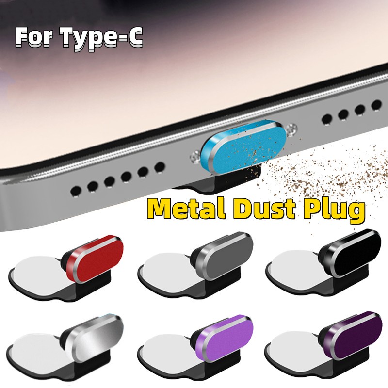 Nút Bịt Cổng Sạc USB Type-C Bằng Hợp Kim Nhôm Chống Bụi Chống Mất Cho Samsung Xiaomi