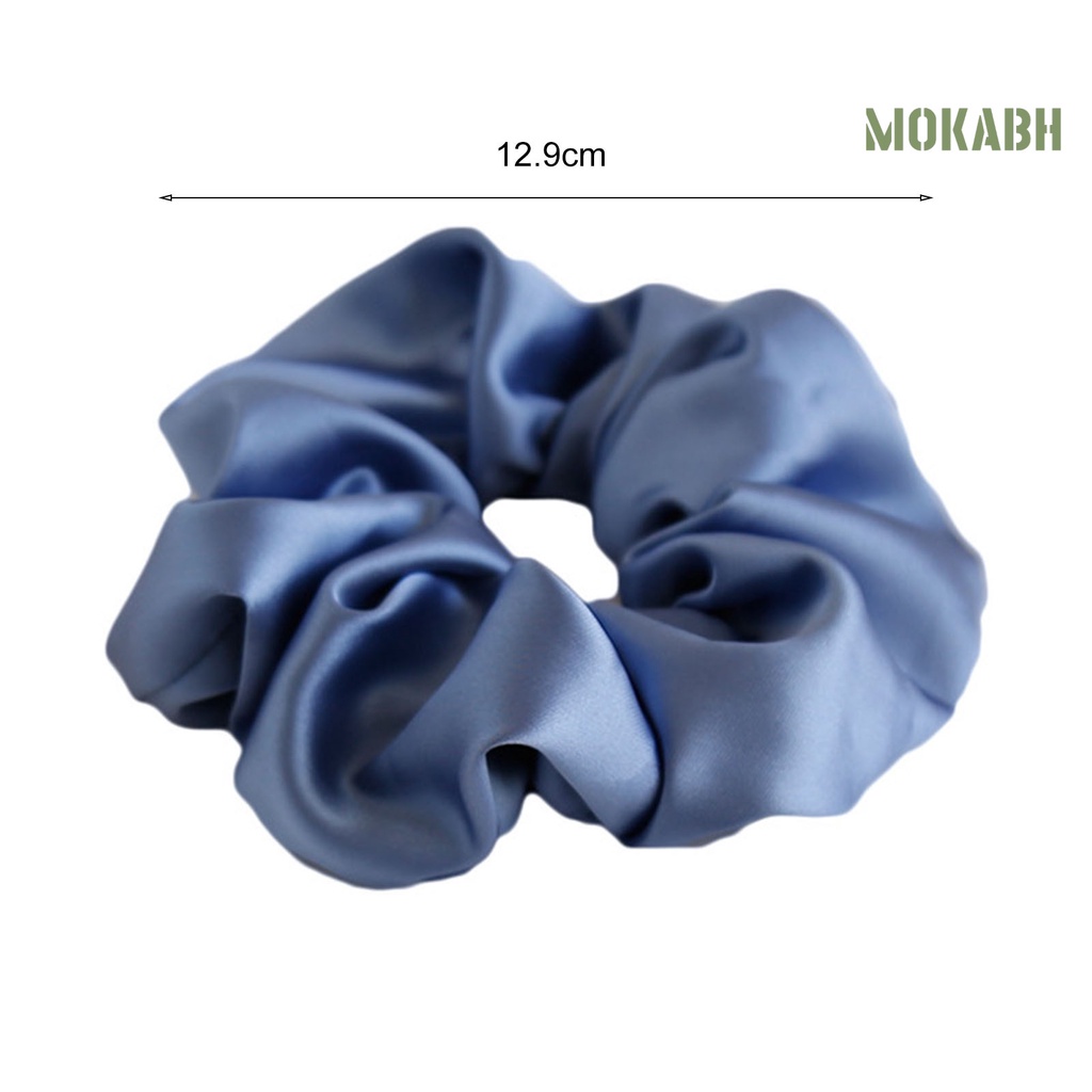 Dây Cột Tóc Co Giãn Bằng Satin Màu Sắc Đơn Giản Thời Trang