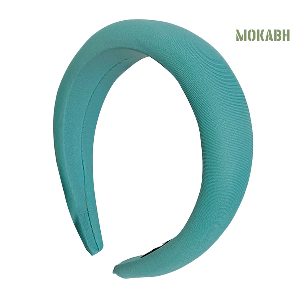 Băng Đô Cài Tóc Bằng Xốp Siêu Mềm Co Giãn Màu Kẹo Chống Trượt