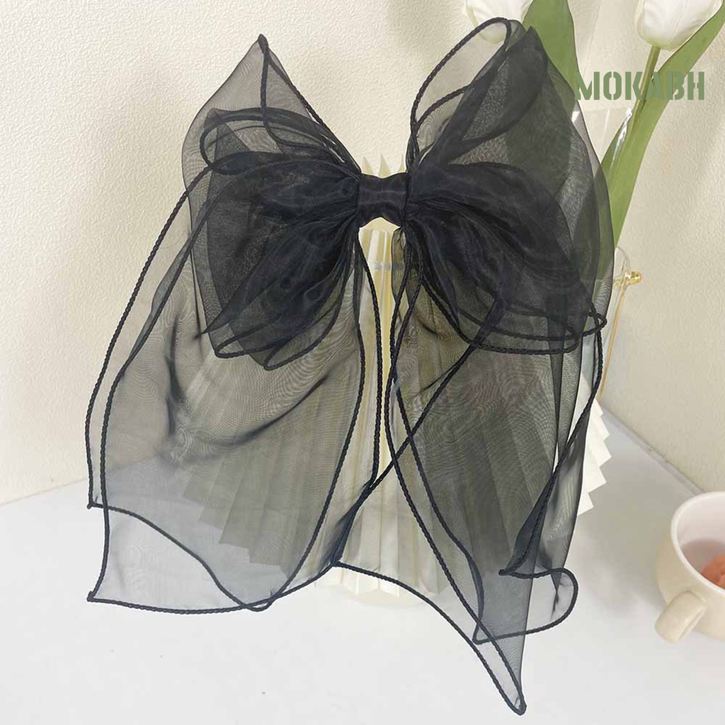 Kẹp Tóc Hình Nơ Lưới Chống Trượt Kiểu Dáng Tinh Tế Cho Bé Gái