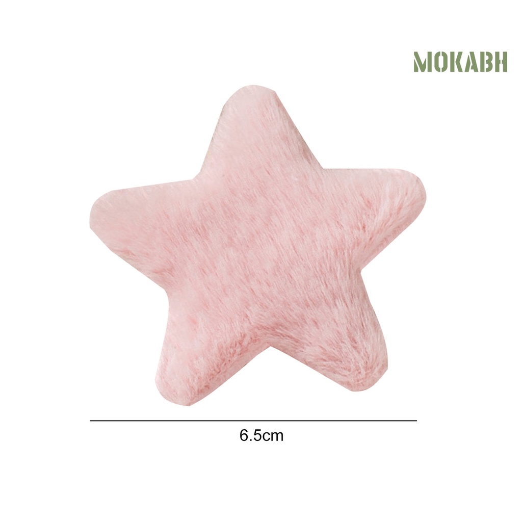 4 Kẹp Tóc Hình Ngôi Sao Mềm Mại Chống Trượt Màu Trơn Kiểu Dáng Ngọt Ngào