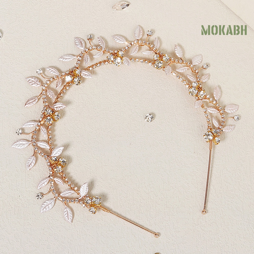 Cài Tóc Hình Vương Miện Đính Đá Lấp Lánh Chống Trượt Kiểu Dáng Thanh Lịch