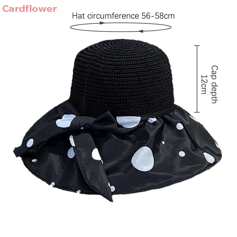 Mũ Rộng Vành Họa Tiết Chấm Bi Thời Trang Cho Nữ