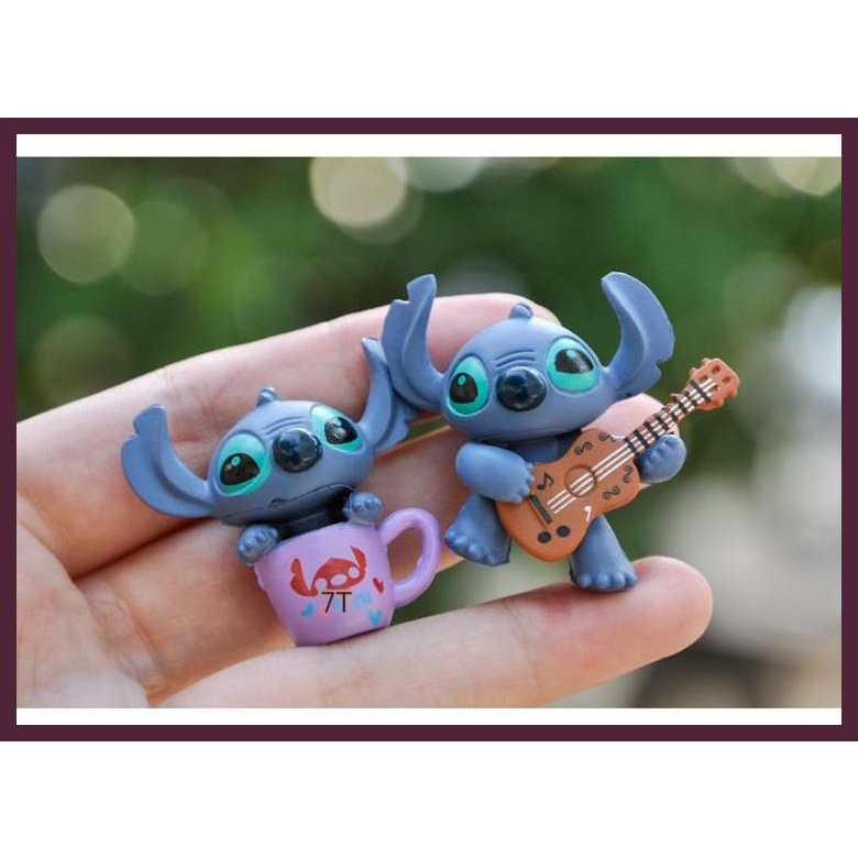 Mô Hình Nhân Vật Stitch Mini Dễ Thương Bằng PVC Chống Mài Mòn DIY