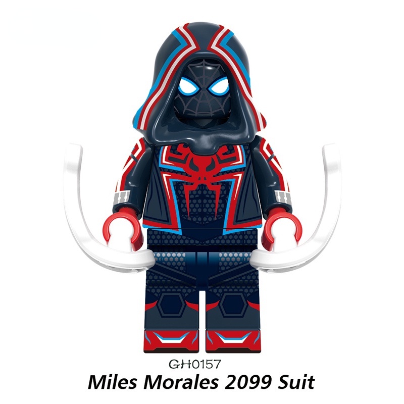 Mô Hình Nhân Vật Siêu Anh Hùng The End Purple Reign Miles Morales 2099 Crimson Cowl