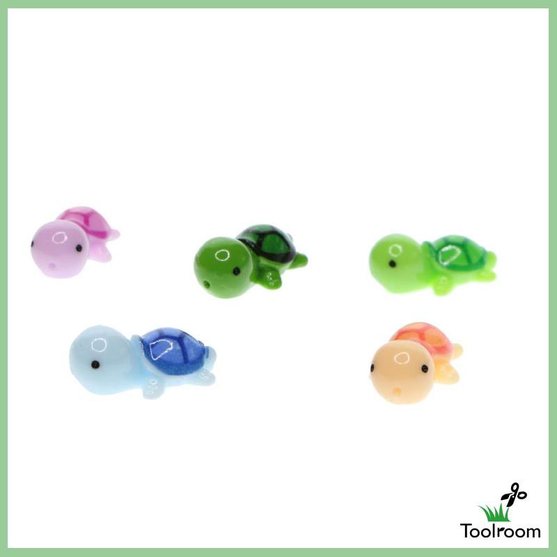 Set 5 Mô Hình Rùa Mini Trang Trí Tiểu Cảnh Sân Vườn