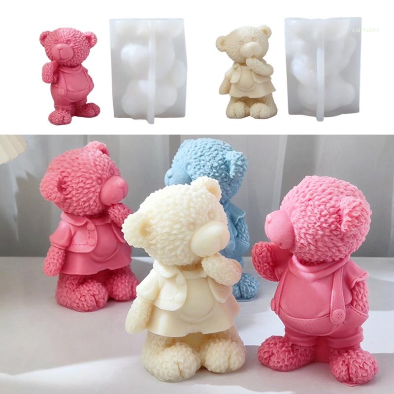 Khuôn Silicone Làm Xà Phòng Thủ Công Hình Chú Gấu Đáng Yêu