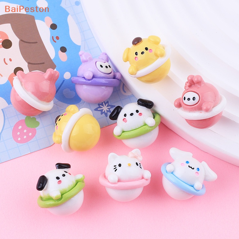 [BaiPeston] Set 2 Kẹp Tóc Hình Kem / Động Vật Ba Chiều Bằng Nhựa Resin Dễ Thương Dành Cho Điện Thoại / Kẹp Tóc