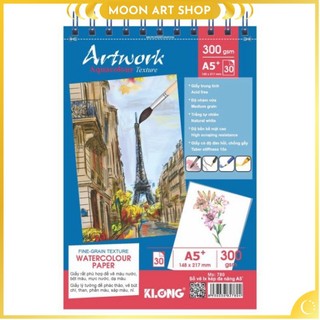 Sổ vẽ màu nước KLONG Artwork A5 - 300GSM - 30 tờ- MS: 780