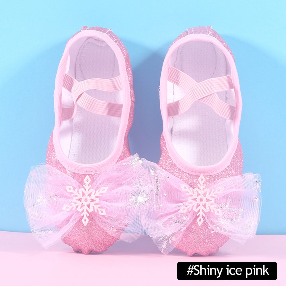 Giày Múa Ba Lê Đế Mềm Đính Nơ Xinh Xắn Cho Nữ