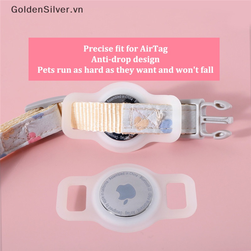 Thẻ Đeo Cổ Bằng Silicon Màu Vàng Bạc Chống Thất Lạc Cho Thú Cưng