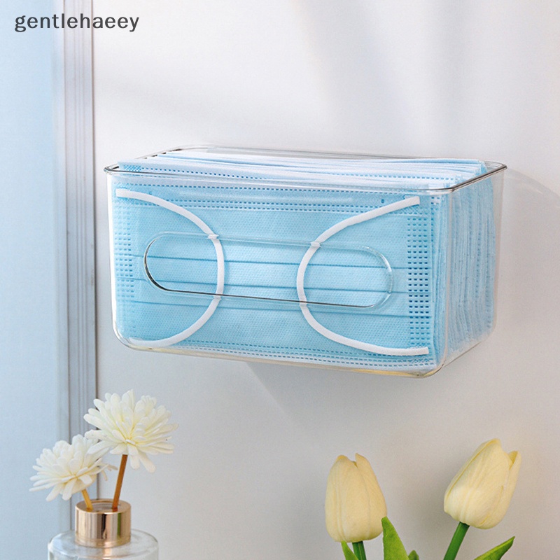 Hộp Đựng Khăn Giấy Gắn Tường Trong Suốt Sức Chứa Lớn Không Cần Khoan Lỗ Dùng Một Lần Đa Ứng Dụng