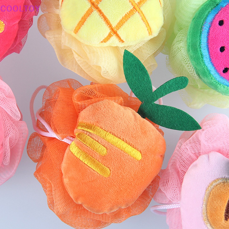 Cooltoy 1 Bông Tắm Bằng Xơ Mướp Lưới Nhiều Màu Họa Tiết Trái Cây Hoạt Hình Dễ Thương