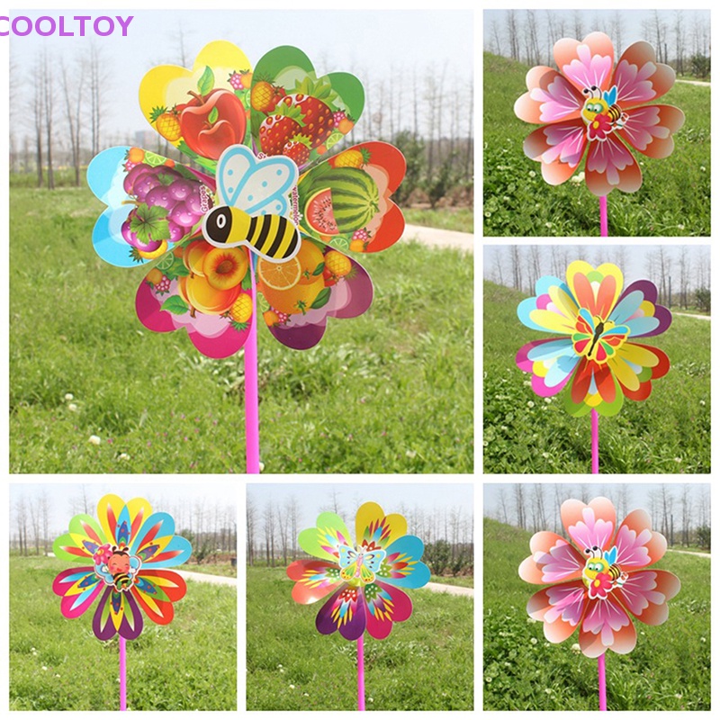 Cooltoy Set 2 Cối Xay Gió Bằng Nhựa Một Lớp Nhiều Màu Sắc Hình Hoa Bướm Trang Trí Sân Vườn Bán Chạy Cho Trẻ Em