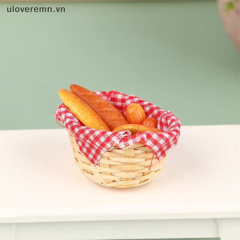 1 Rổ Bánh Mì Mang Đi Dã Ngoại Tỷ Lệ 1: 12 Trang Trí Nhà Búp Bê