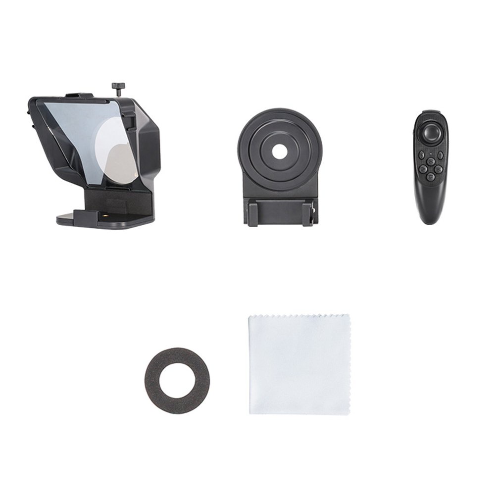 Teleprompter Pt-15 Phones Cellphone Prompter Smart Phone Holder Remote Control Lens Adapter For Video Live [Q/13]