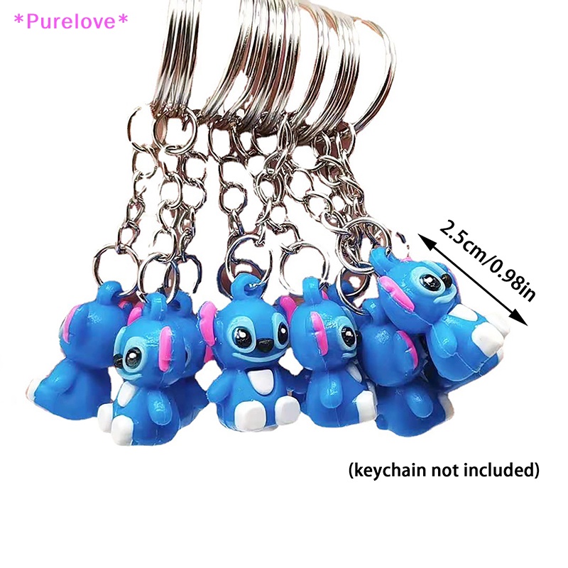 Set 2 Móc Khóa Hình Búp Bê Stitch Dễ Thương Mới