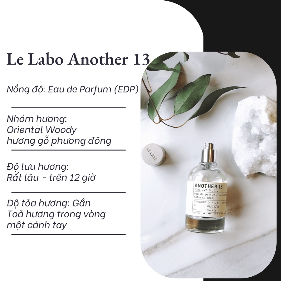 Nước hoa chiết nam nữ Le Labo Another 13 mini chính hãng 10ml, dầu thơm giá rẻ - Delimaperfume