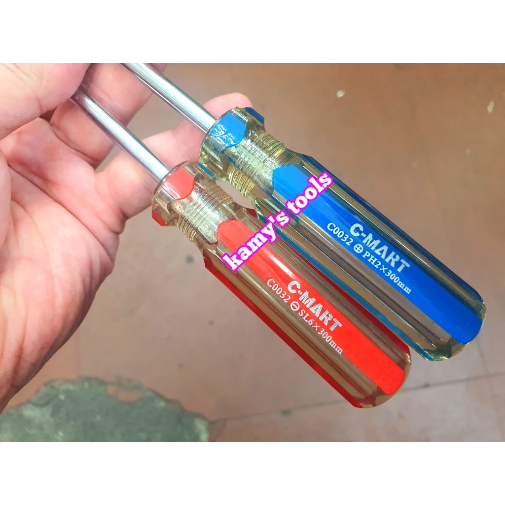 Tua vít bake dẹp 6mm dài 75mm 100mm 125mmm 150mm 200mm 300mm model C0023 C-mart