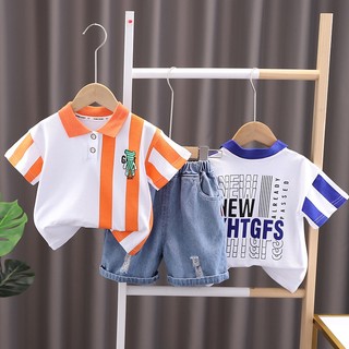 Set Đồ Thể Thao 2 Món Gồm Áo Thun + Quần Thời Trang Mùa Hè Cho Bé Trai