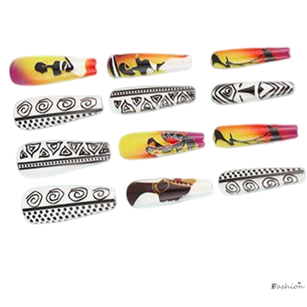 Bộ 24 Móng Tay Giả Thời Trang Tái Sử Dụng Được