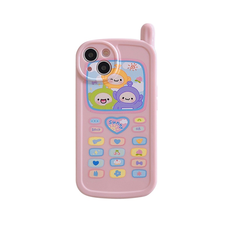 Ốp Điện Thoại Họa Tiết Teletubbies Hoạt Hình Cho iPhone 14 Plus 13 12 11 Pro Max